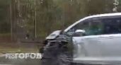 Две иномарки столкнулись на трассе в Марий Эл: видео
