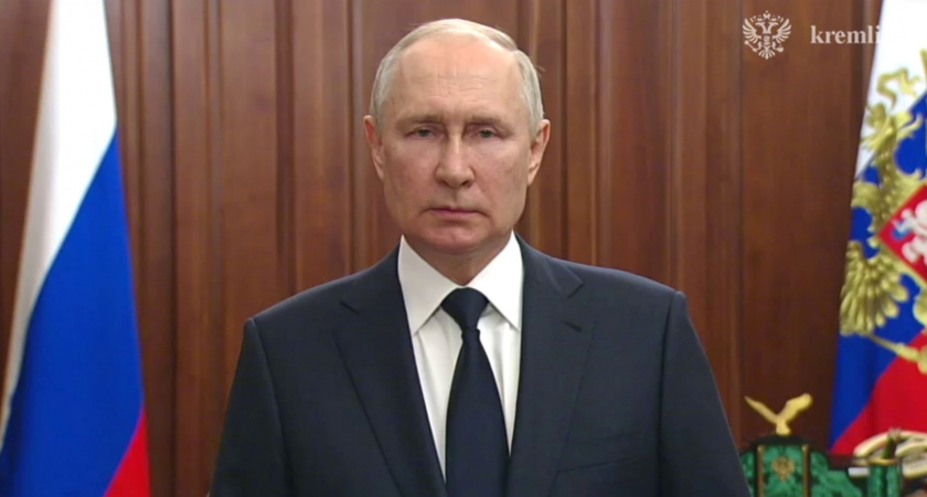Путин сделал срочное обращение поздним вечером 26 июня