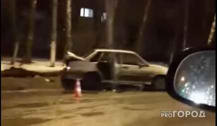 Появилось видео с места аварии, где в Йошкар-Оле водитель вылетел на "встречку"