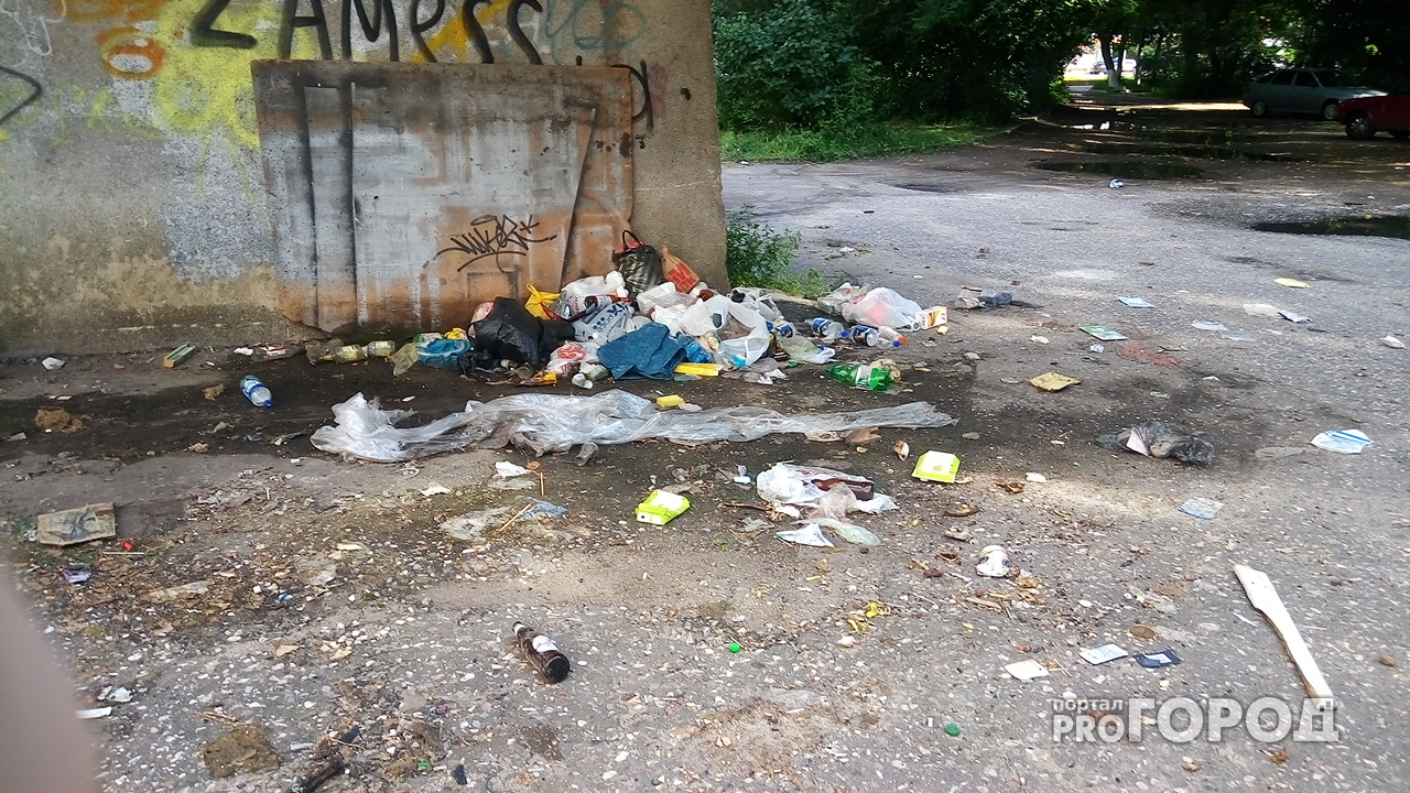 В Йошкар-Оле горожане задыхаются от мусора, раскиданного у бывшего кинотеатра