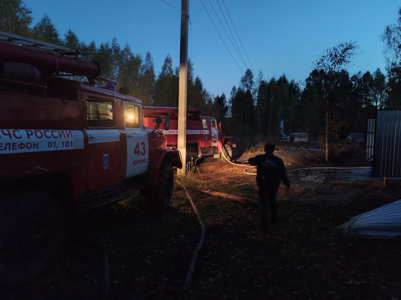 Два жилых дома сгорели в Марий Эл