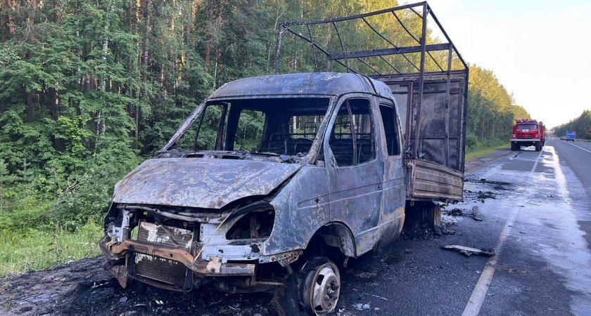 На объездной дороге города сгорела ГАЗель