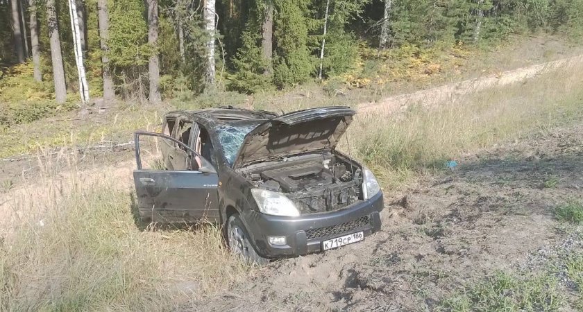 В Марий Эл водитель иномарки погиб, перевернувшись на трассе