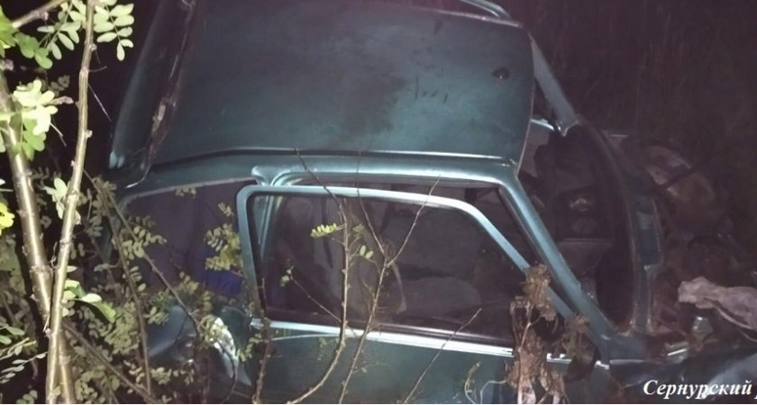 В Марий Эл водитель ВАЗа не справился с управлением и перевернулся