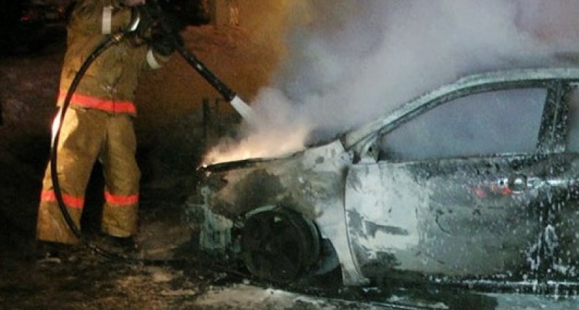 В Оршанском районе сгорел автомобиль