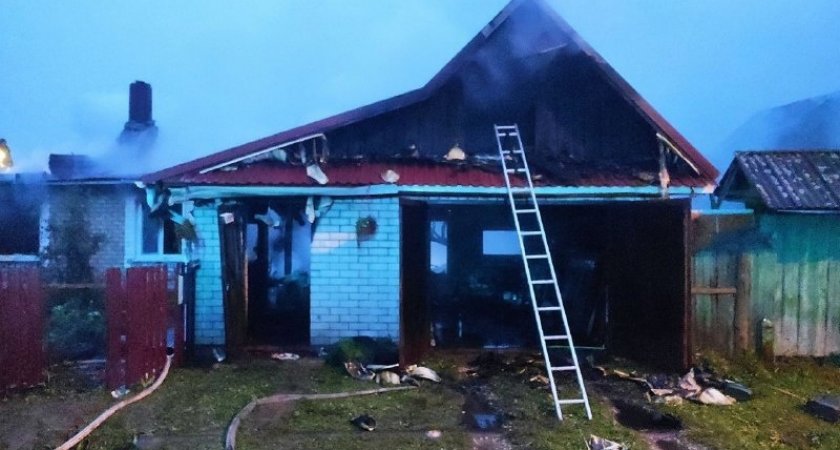 Две семьи с детьми выбрались из ночного пожара в Оршанском районе