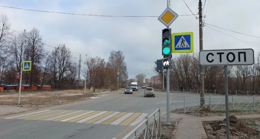 Три светофора в Йошкар-Оле заработали по-новому