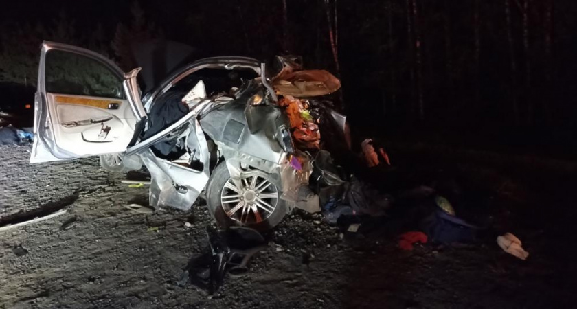 Появилось видео столкновения пяти машин в Волжском районе, где погибли люди