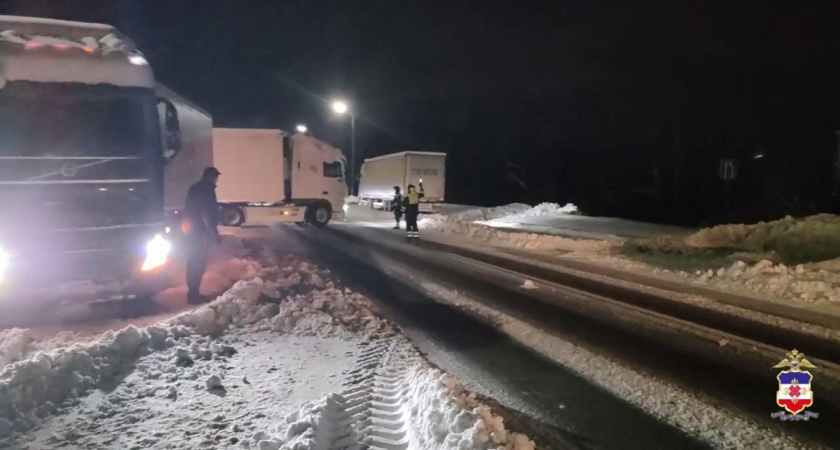 Водители десятка фур на несколько дней застряли в снежном плену в Марий Эл