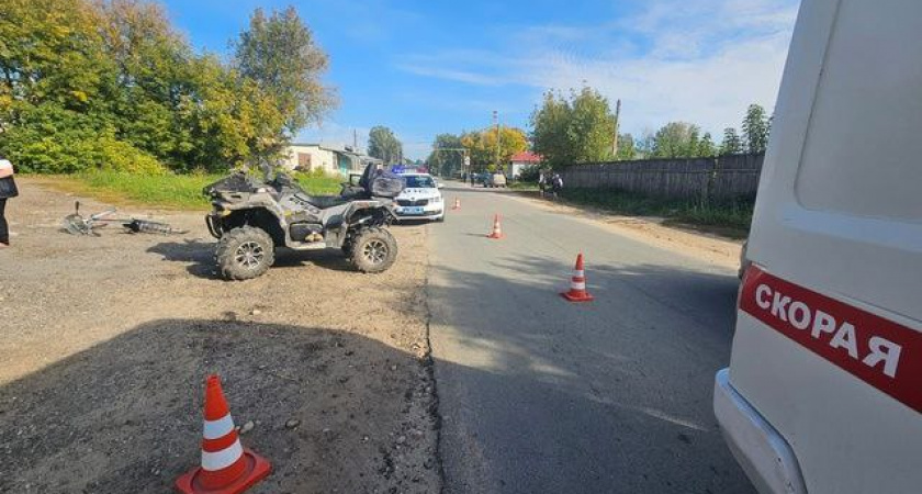 Водитель квадроцикла опрокинулся на дороге в Звениговском районе