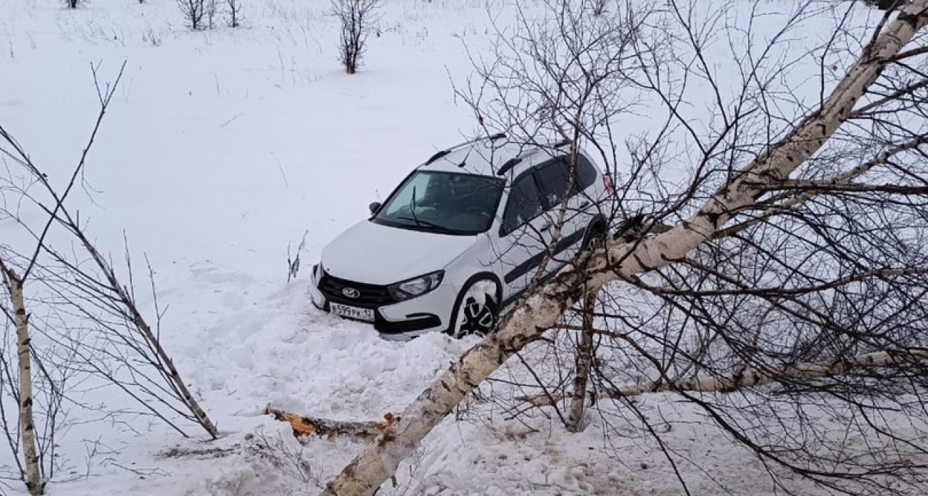 В Сернурском районе машина улетела в кювет: женщина в больнице