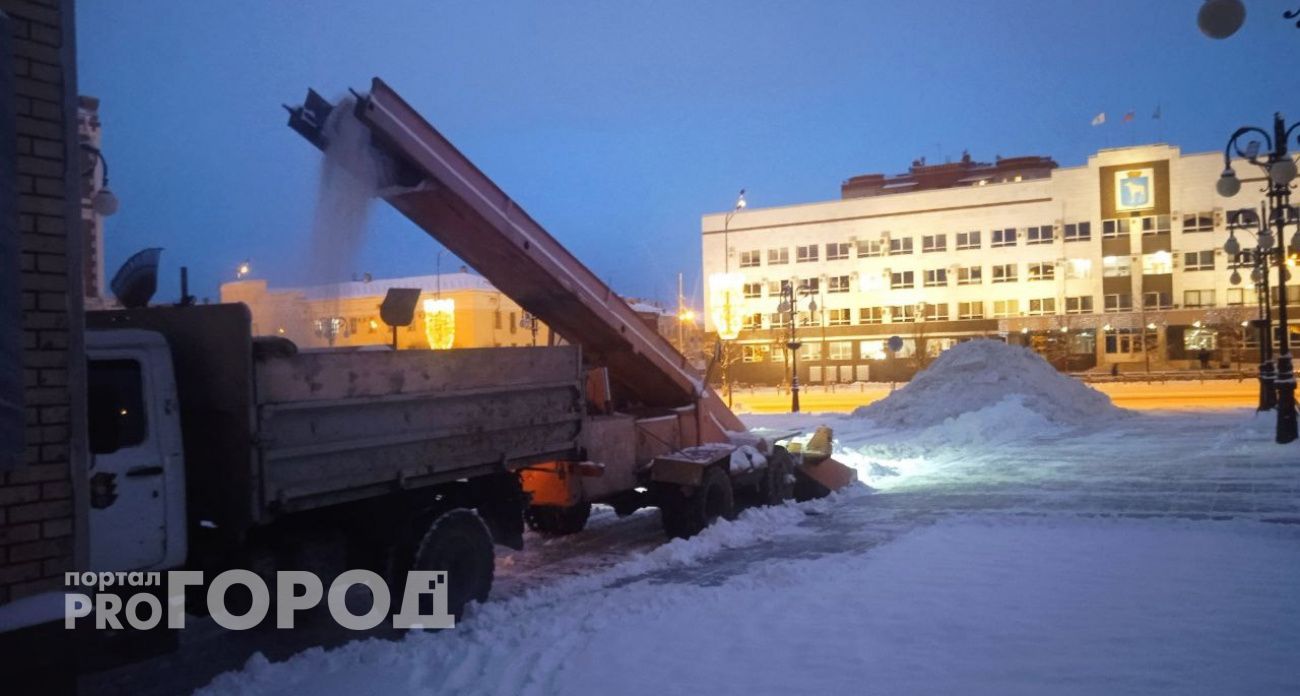 Четыре ночи будут перекрывать важную улицу Йошкар-Олы, чтобы вывезти снег