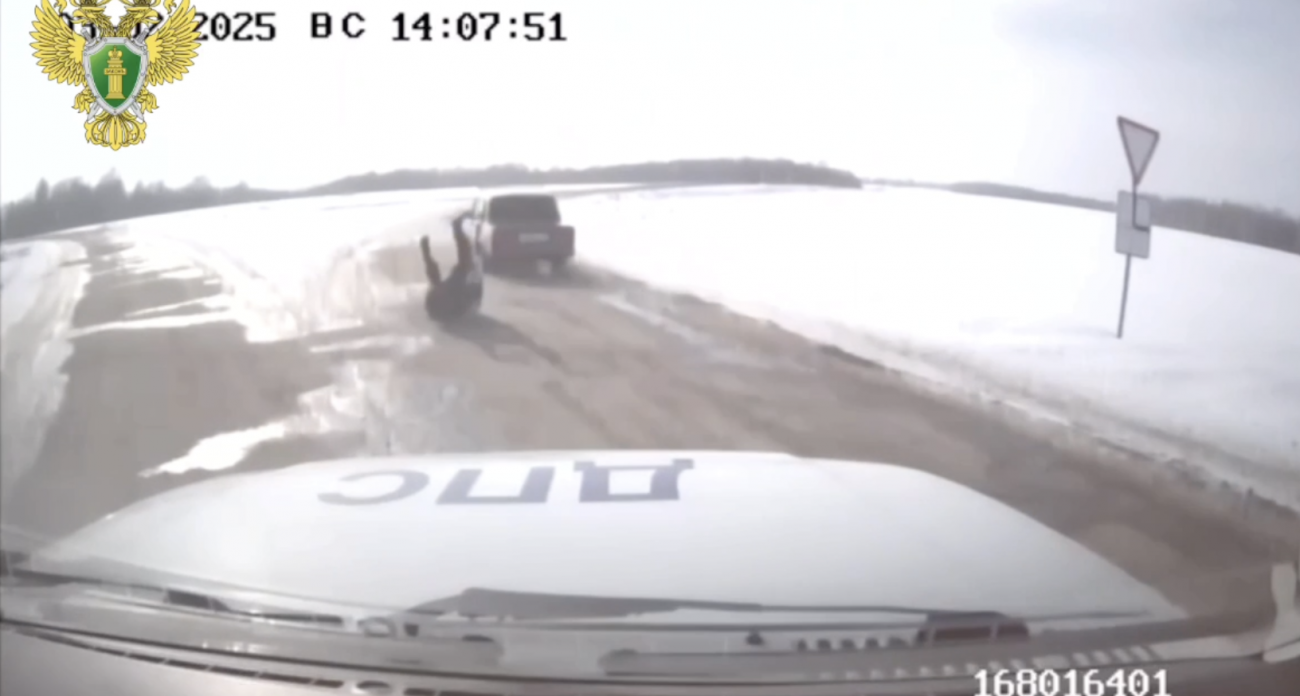 Пьяница на "Жигулях" сбил дорожного инспектора и протащил его по дороге