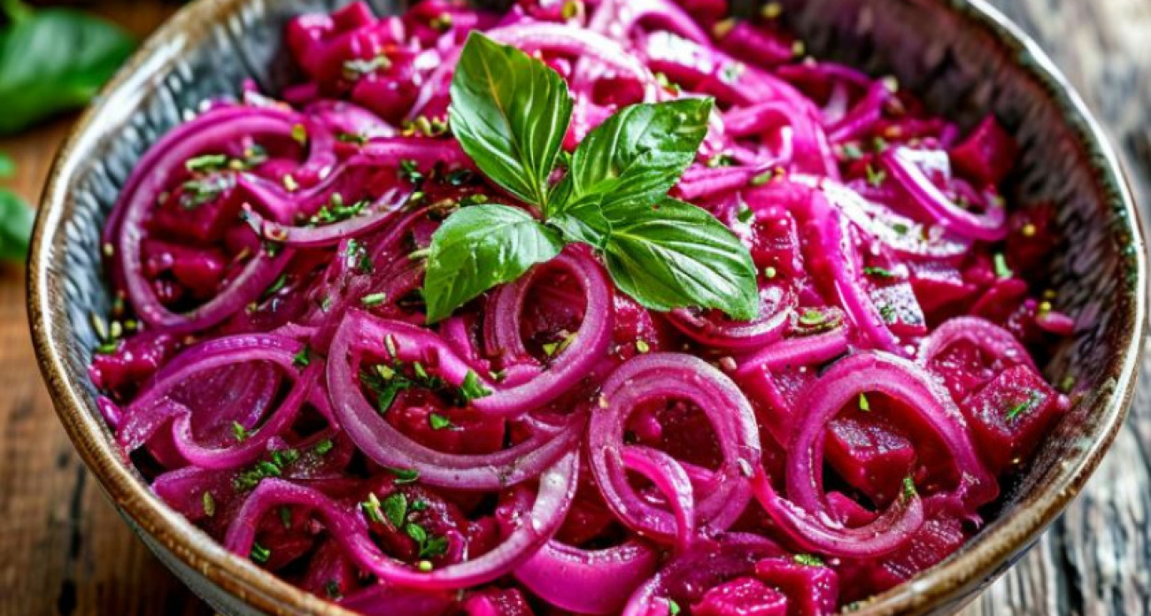 Аппетитный салат со свеклой: домашних от него за уши не оттащить