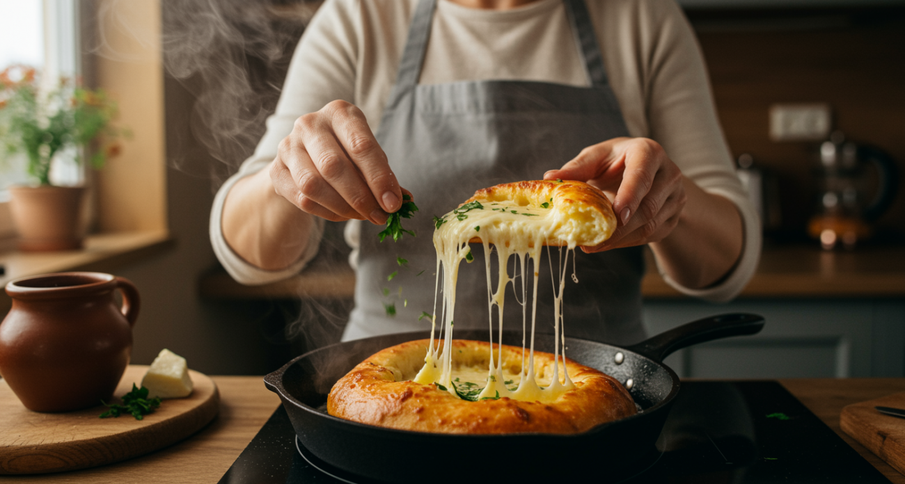 Теперь это мое любимое блюдо - быстрый хачапури на сковороде: приготовление занимает минуты