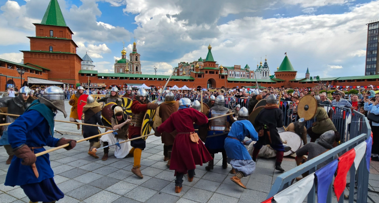 В центре Йошкар-Олы сражались рыцари времен Средневековья