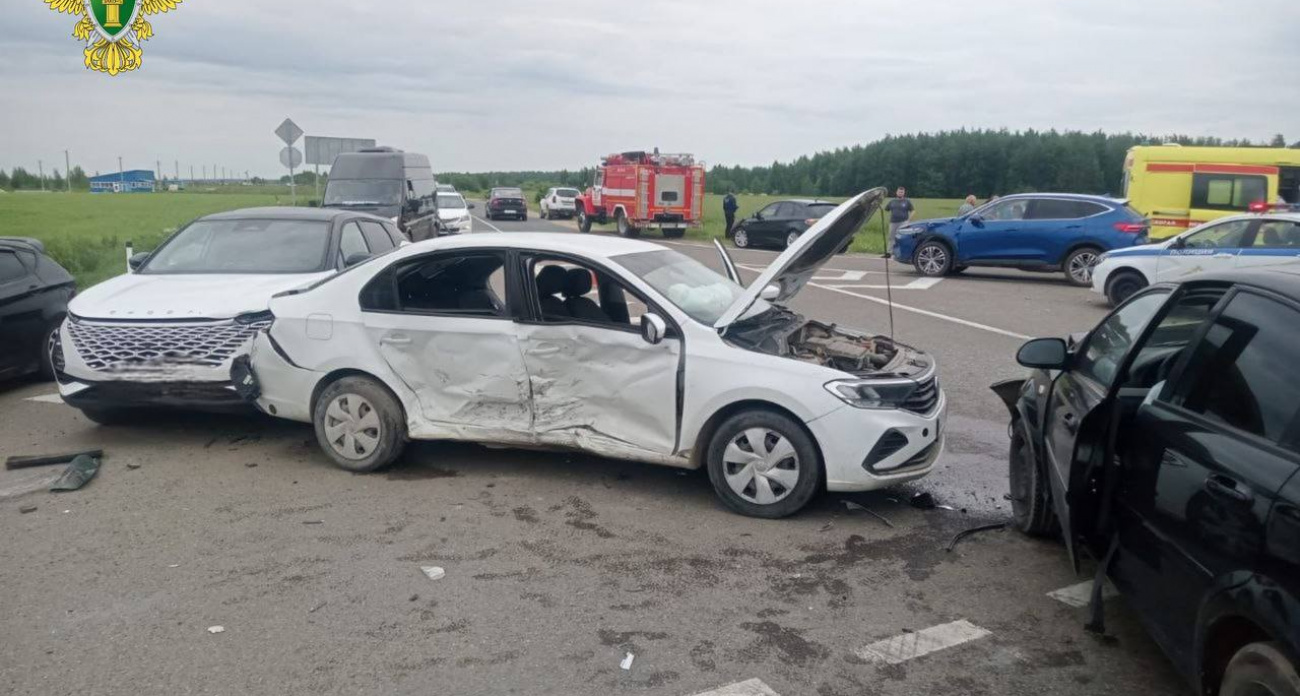 У деревни Поганур Медведевского района столкнулись две иномарки: есть пострадавшие