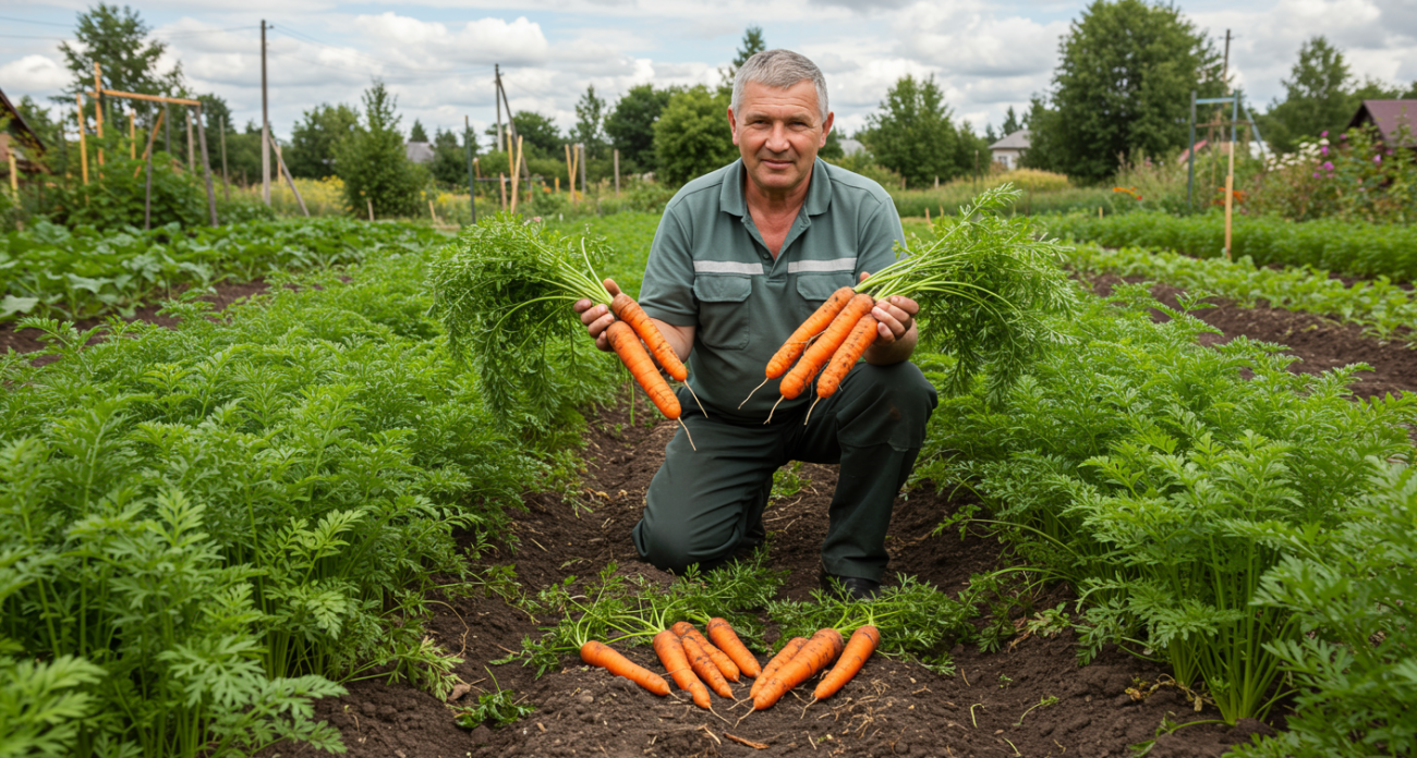 Рассыпьте на грядке с морковью этот порошок - увидите, какой крупной и ровной она вырастет