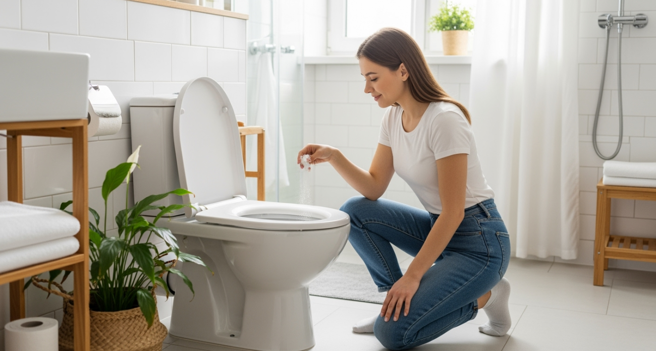 В аптеке не найдешь: засыпьте в унитаз щепотку этого средства, и вопрос известкового налета и неприятного аромата исчезнет