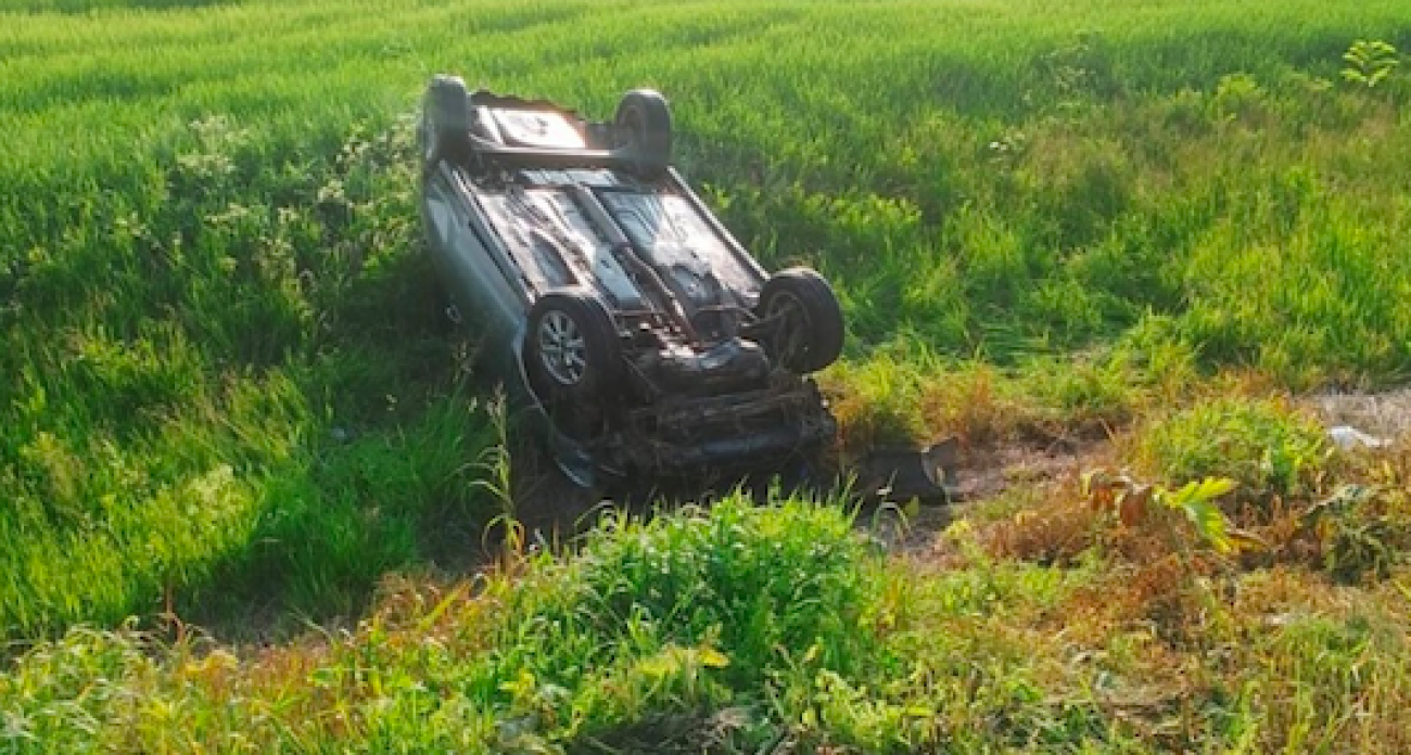 Водитель не удержал руль и улетел в кювет в Медведевском районе
