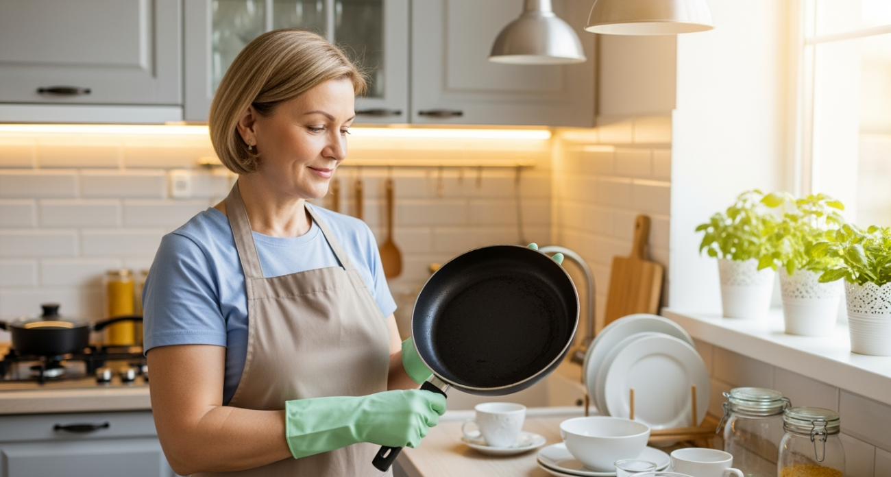 Два пакетика растворяю в горячей воде, и сковорода как новая: жир и нагар исчезает без следа