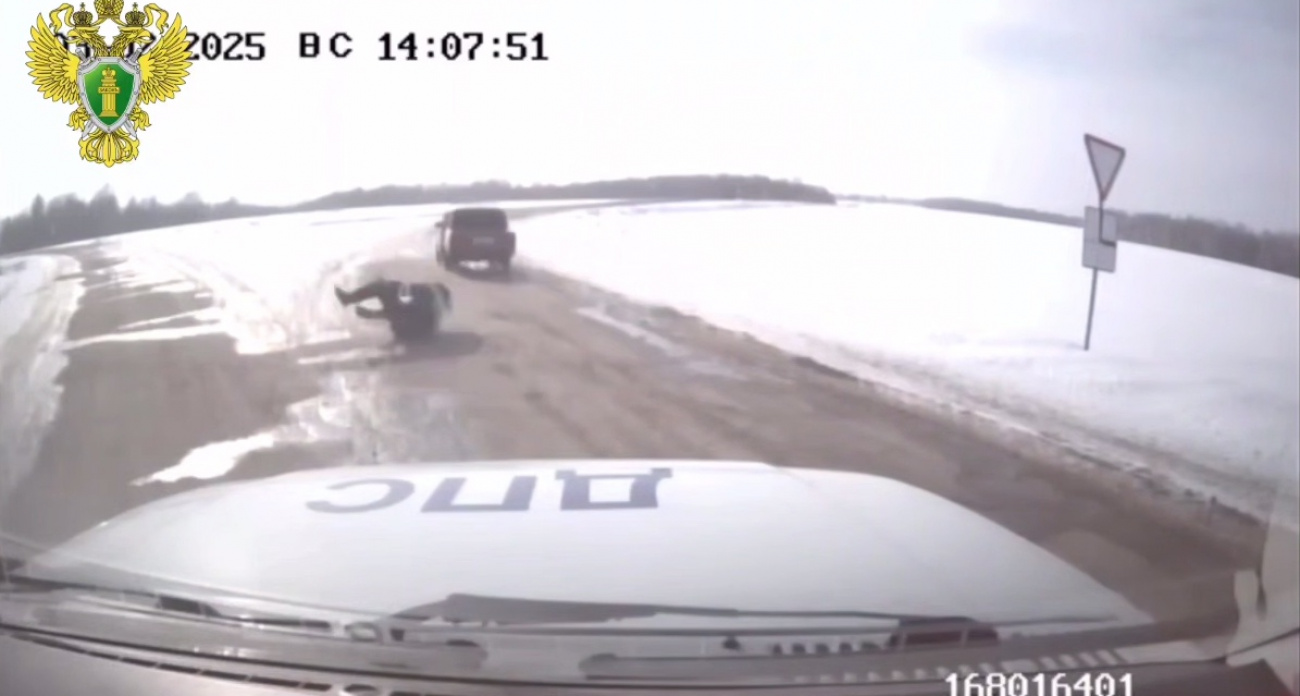 Мужчина напал на инспектора ДПС и прокатил его на двери своей машины в Горномарийском районе