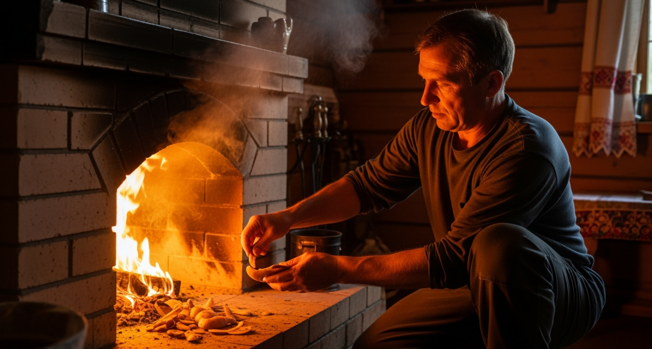 Чистим дымоход по-старинке: метод, проверенный временем и популярный до сих пор — нужны лишь картофельные очистки