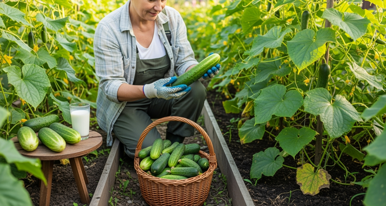 Огурцы начали плодоносить без остановки. Секрет богатого урожая огурцов: молоко вместо химии