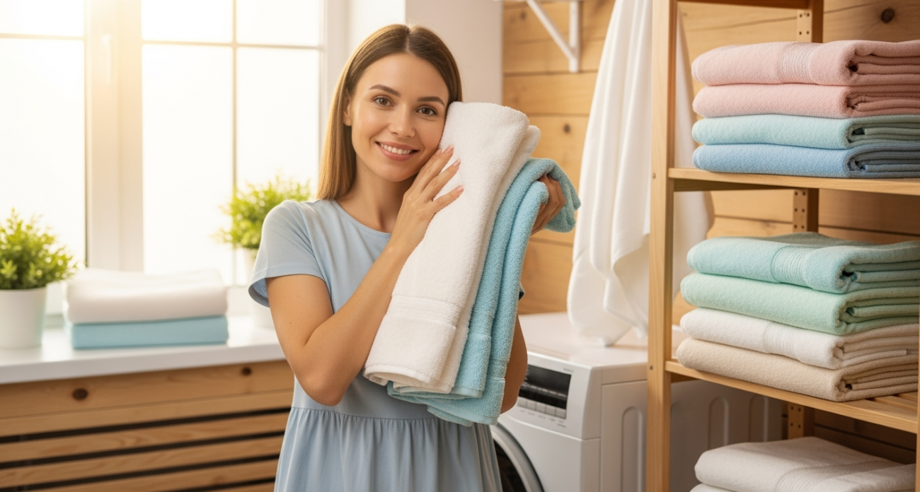 1 стакан в стиральную машину — и махровые полотенца станут мягче пуха: забудьте о жесткой ткани