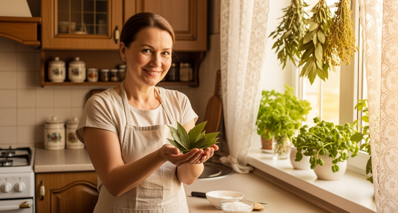 Лавровый лист посыпаю солью — весь июль радуюсь своей находке: полезный совет для всех хозяек