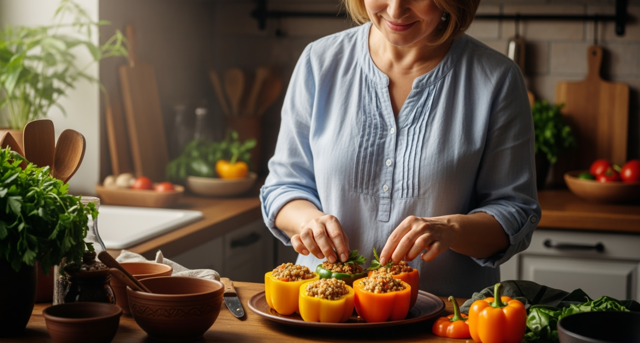 Фаршируем перцы по-новому: блюдо получается сочным и ароматным — готовится на раз-два