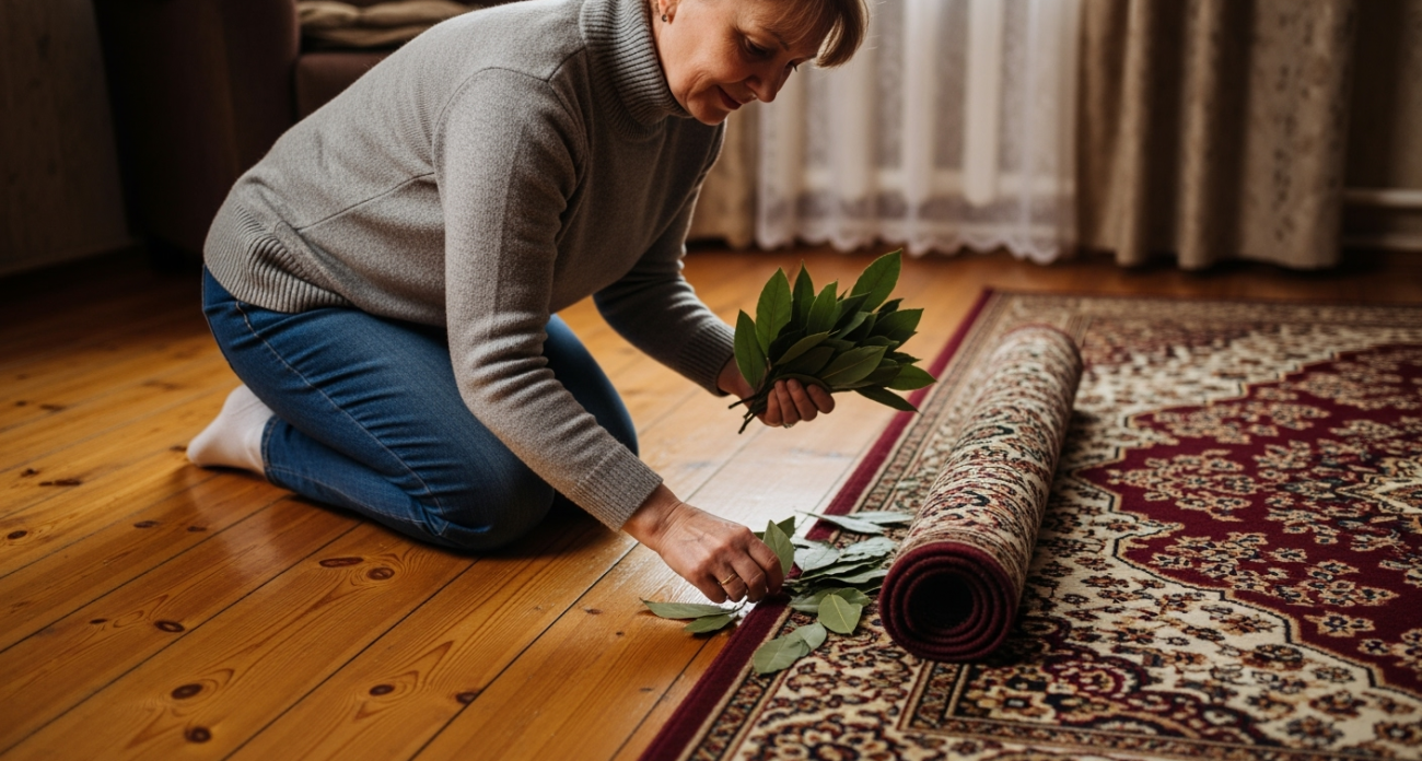 Опытные хозяйки помещают под ковер лавровый лист: так решают назойливые проблемы — достаточно всего 4 листочка