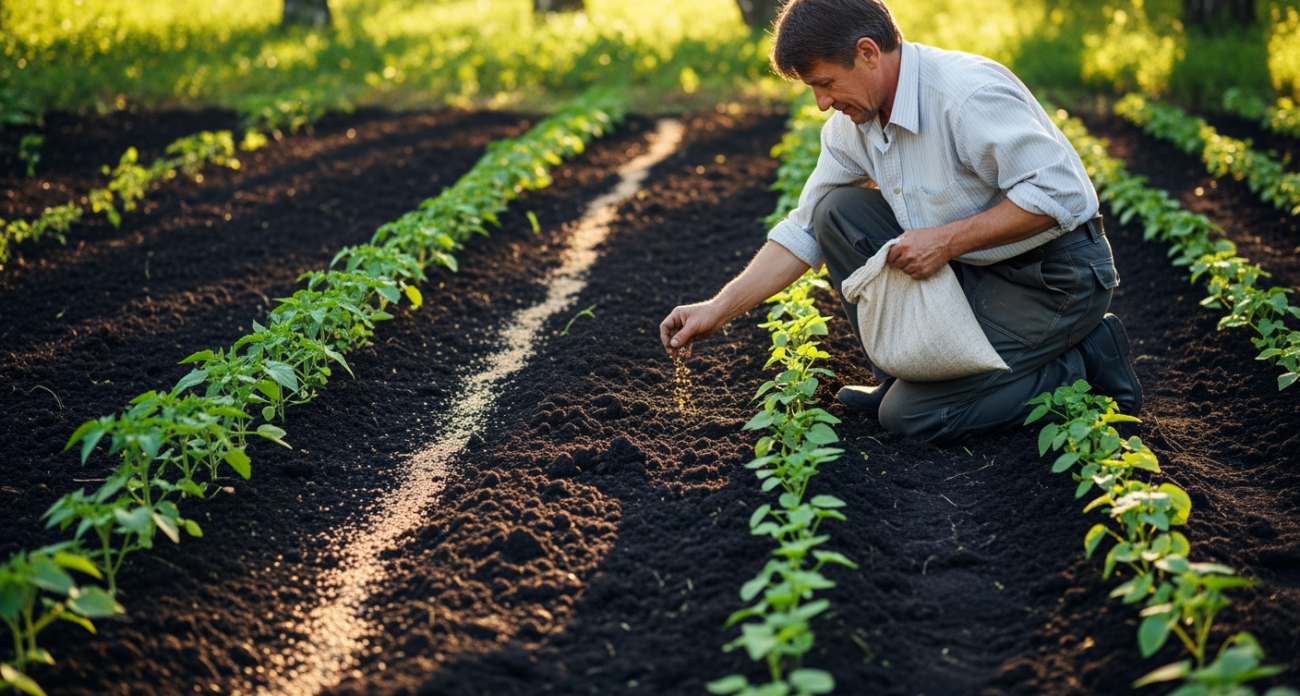 Рассыпаю 1 пачку дешевой крупы по грядкам - почва как чернозём. Дорогой навоз больше не нужен