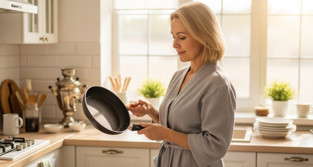 Кипятим 1 ложку, и сковорода блестит как новая: нагар отслоится, а еда больше не будет пригорать