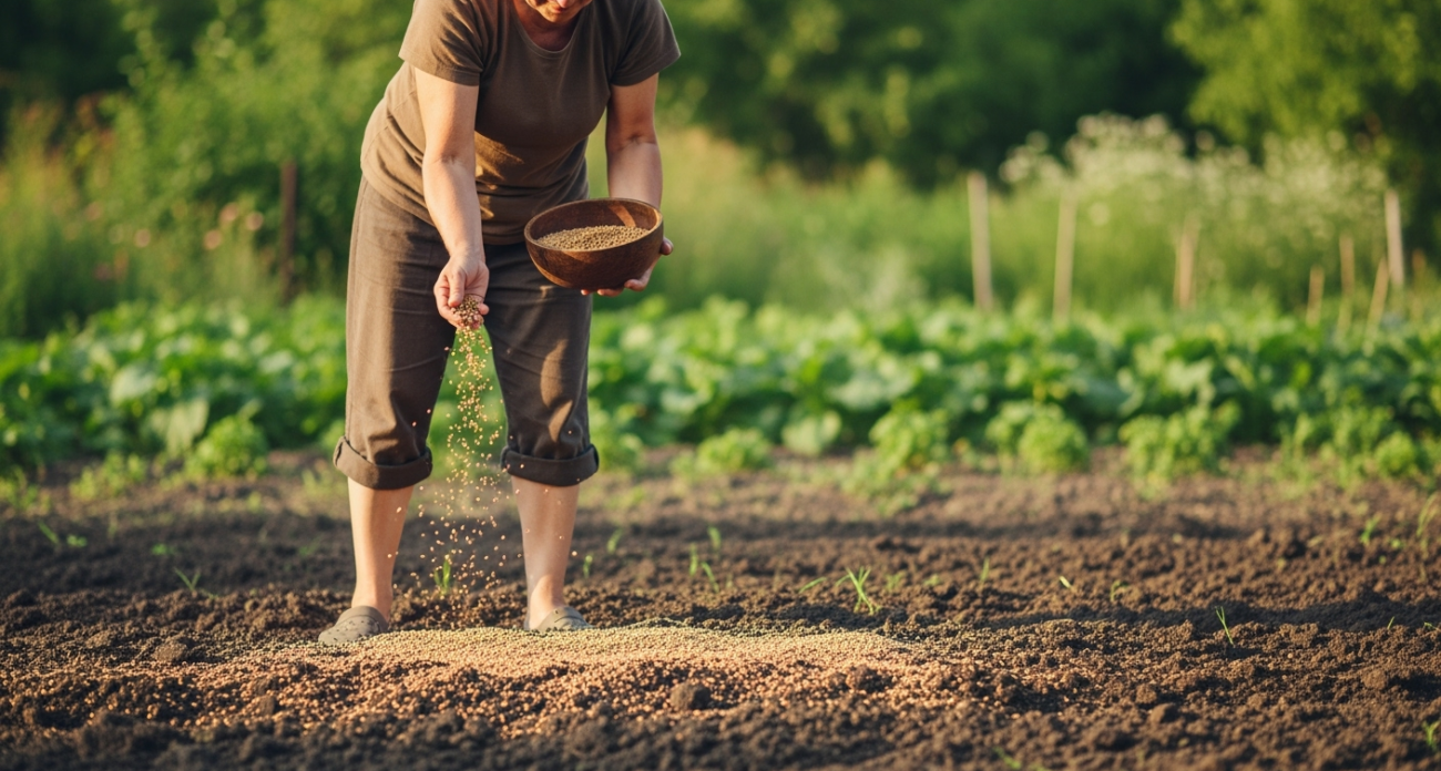 Горсть крупы вместо целой тачки навоза: рассыпаем по всему участку - почва станет легче и приятнее шелка