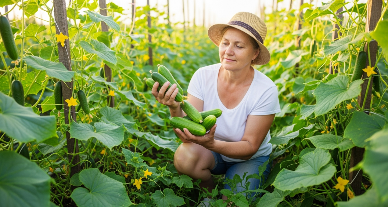Спасла пожелтевшие огурцы за 1 заход - через 3 дня собрала ведро изумрудных зеленцов