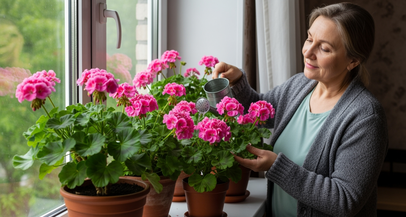 Герань будет цвести без остановки: 2 чайные ложки на литр воды — и цветоносы появятся даже зимой