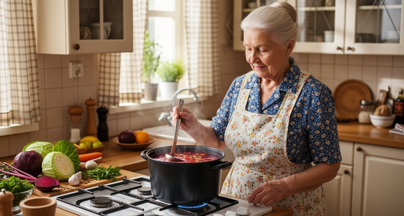 Старинный рецепт борща 1952 года: 2 секретные тонкости для рубинового цвета и настоящего вкуса