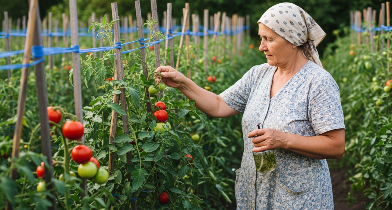 Пшикнула аптечной настойкой на листья — фитофтора даже не подошла к помидорам до последнего урожая