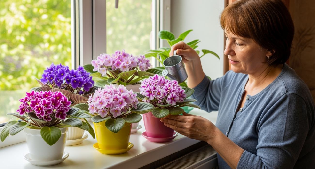 Лью в горшок в августе — и фиалка цветёт как на выставке: бутонизация становится эталонной