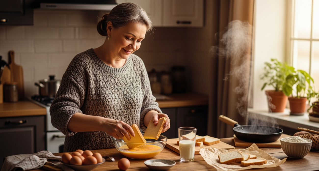 Запомните раз и навсегда: 3 секретные хитрости для гренок с молоком и яйцом как в детстве - так вкусно, что весь батон сметете