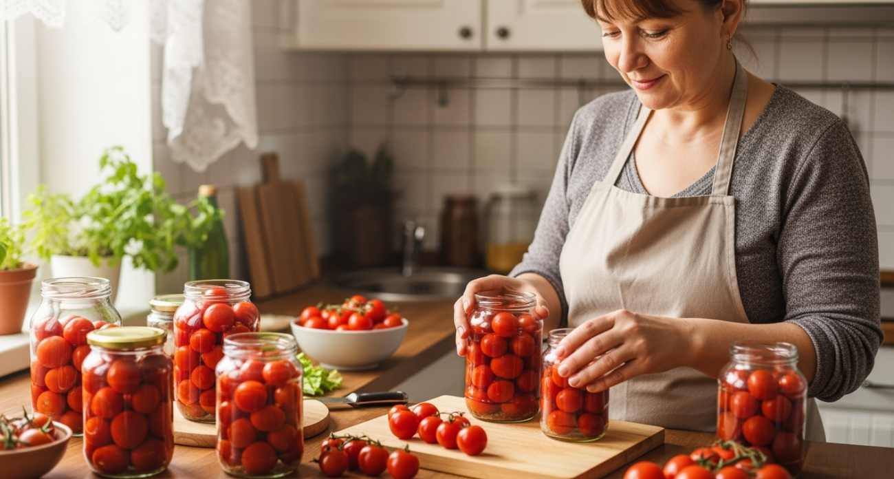 Каждый год делаю только так: помидоры по-фински без уксуса — хранятся в квартире всю зиму