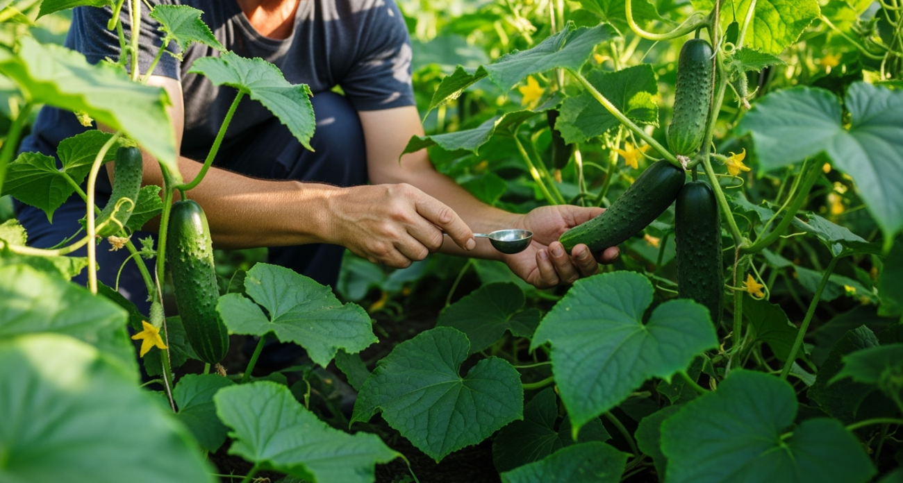 1 ложка на ведро воды после 6 августа — огурцы сразу «ринутся» в плодоношение: важная подкормка