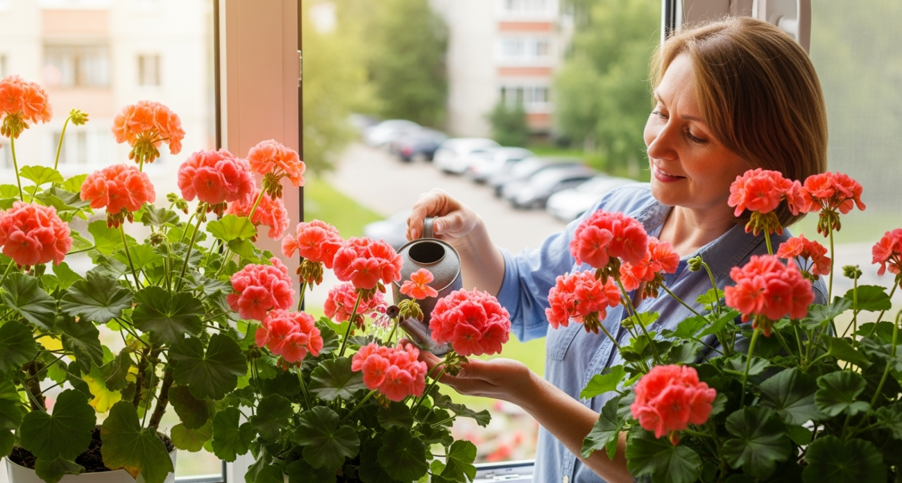 Срочно в августе: 1 щепотка этого в воду — и герань взрывается бутонами как угорелая