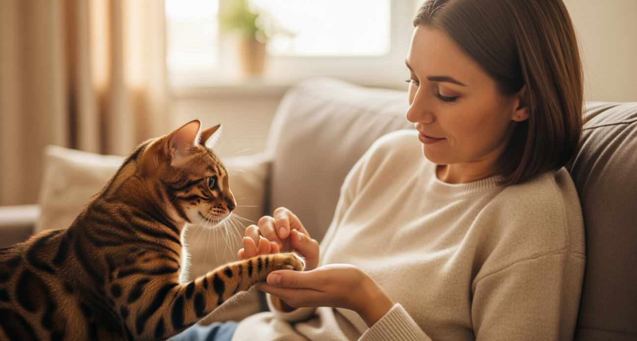 Узнайте, что на самом деле означает, когда кошка трогает вас лапой — скрытые сигналы питомца