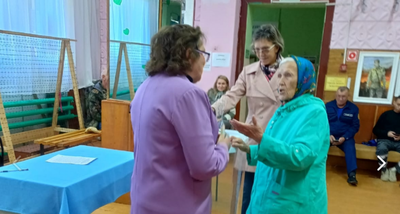 100-летняя жительница Марий Эл пришла на избирательный участок в Единый день голосования