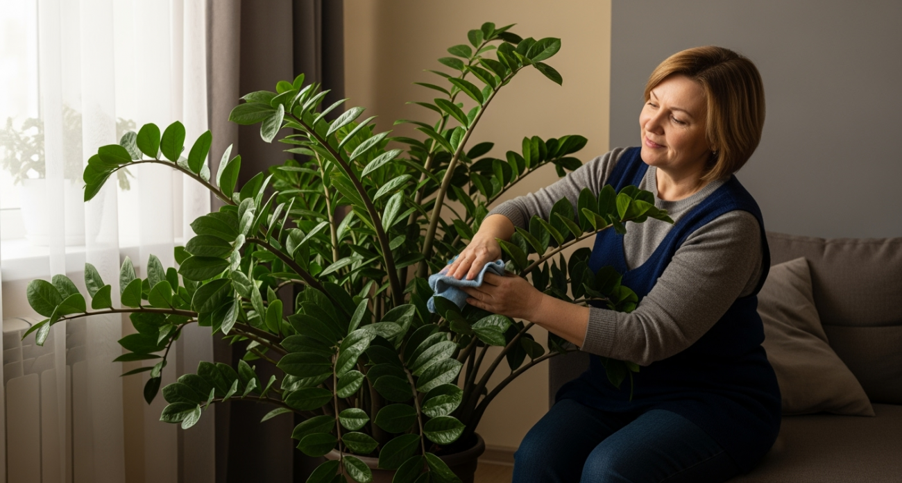 Мой замиокулькас был обречён на гибель в тёмном углу, но 4 тайных правила сделали из него зависть всех гостей