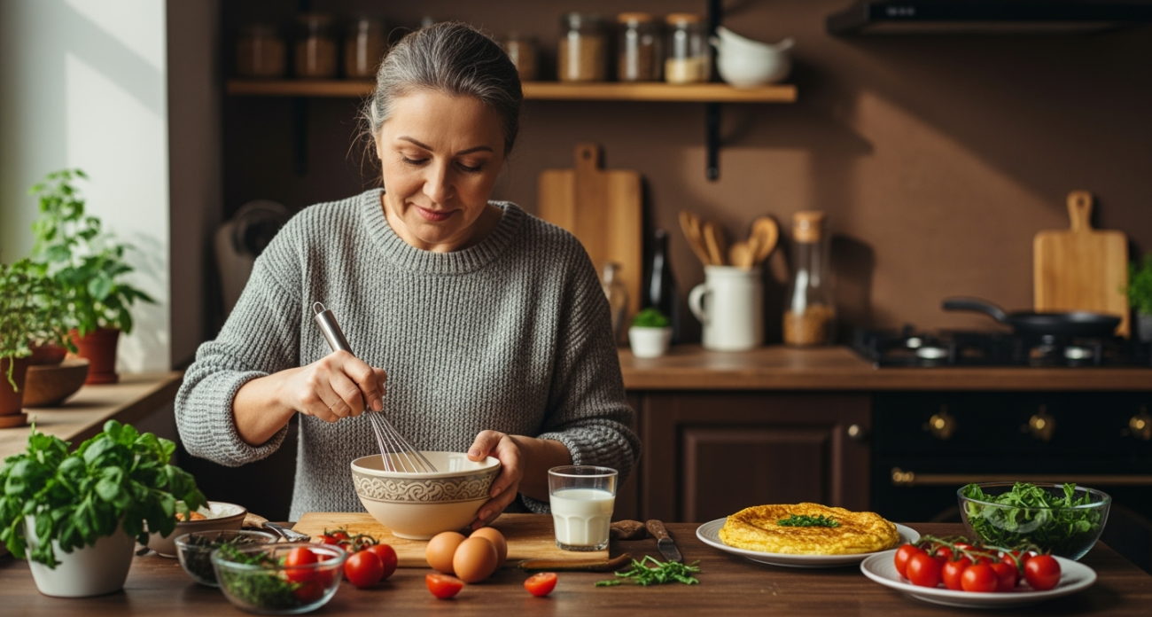 Бабушкин секрет пышного омлета: один ингредиент меняет всё, а венчик только вредит