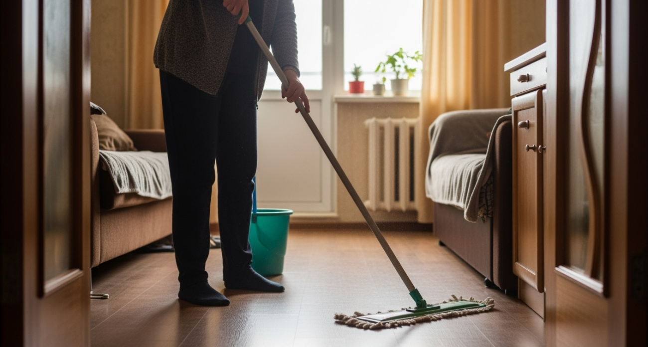 Чем помыть полы дома, чтобы не оседала пыль