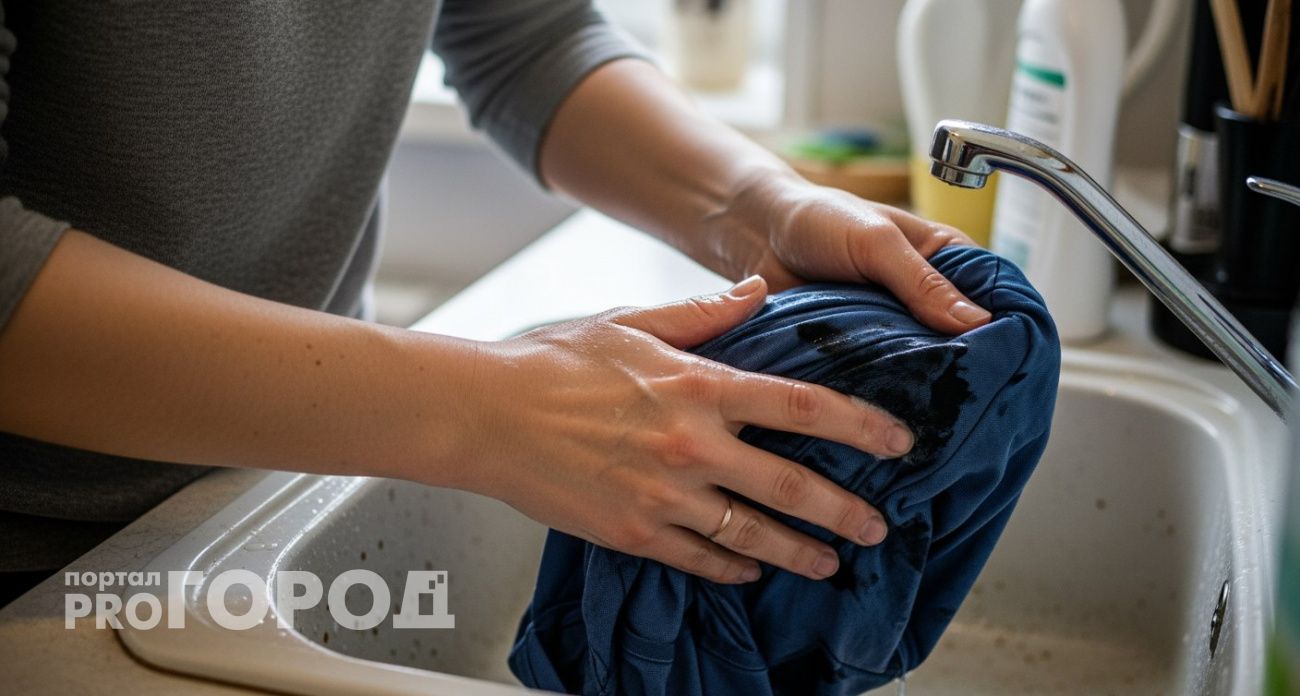 Беру две простые вещи с кухни - пятна от ручки отмываются без следа: просто и доступно каждому